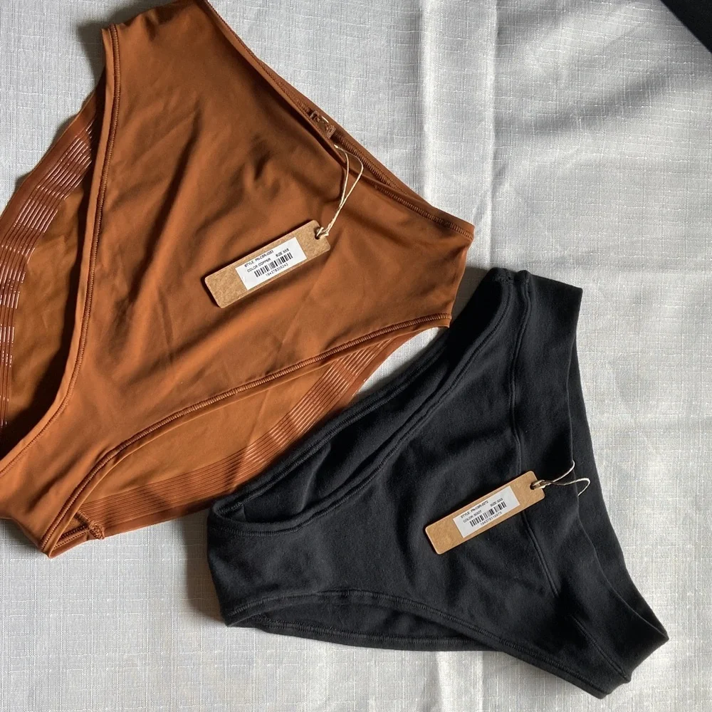 SKIMS Set High-Waist Jelly Sheer briefs & High-Waist Cotton Jersey Cheeky brief - Picture 1 of 4